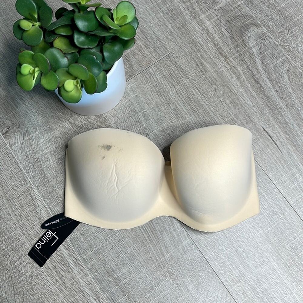 Felina Hint Of Skin Perfect Fit Padded Strapless Bra Women’s Size 36D